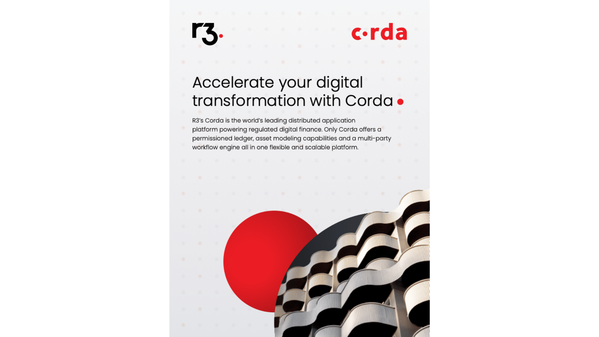 Corda Fact Sheet background