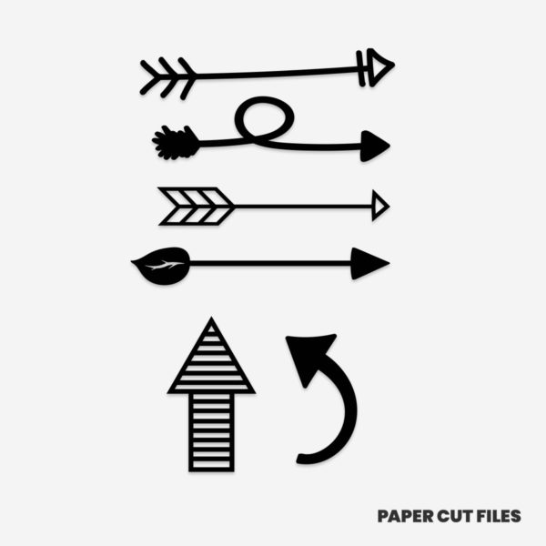 arrow clipart - arrows, directions, bow and arrow SVG PNG paper cutting templates