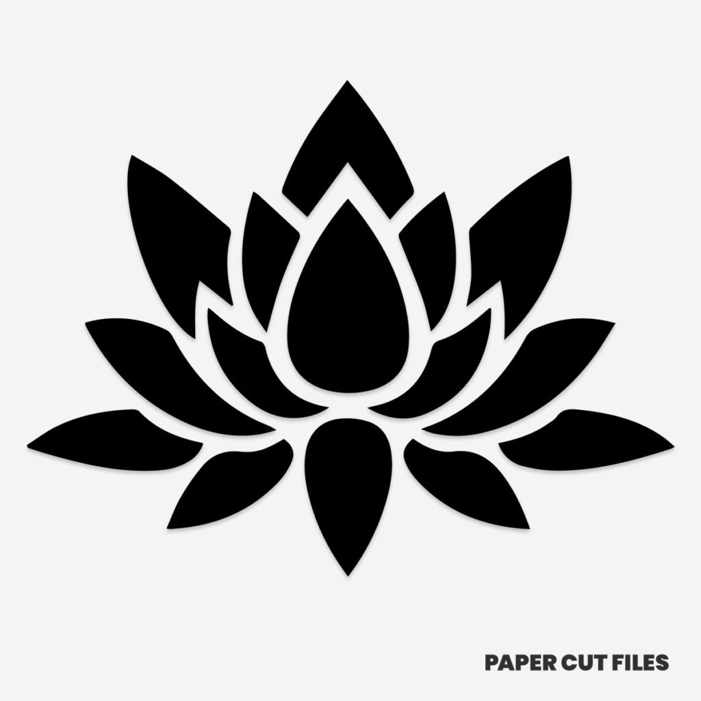 Lotus flower clipart - Free SVG & PNG | PaperCut Files