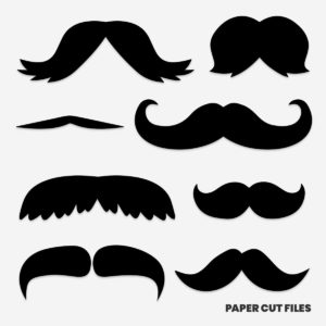 mustache clipart - SVG PNG paper cutting templates