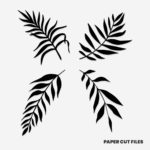tropical fern clipart 1 of 2 - SVG PNG paper cutting templates