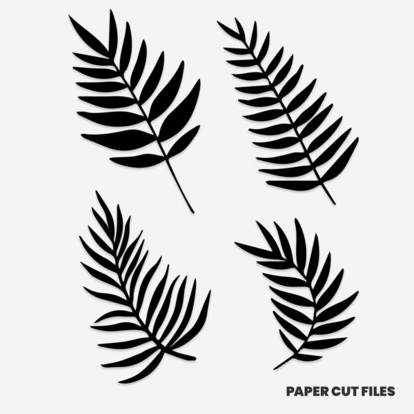 tropical fern clipart 2 of 2 - SVG PNG paper cutting templates