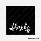 Thank you card 'thanks' - SVG PNG paper cutting templates