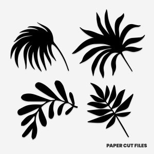Palms and ferns clipart - SVG PNG paper cutting templates