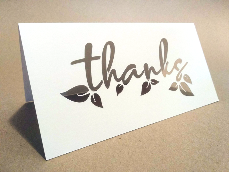Download Thank you card | 'Thanks' - SVG & PNG | PaperCut Files