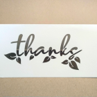 Thank you card 'thanks' - SVG PNG paper cutting templates